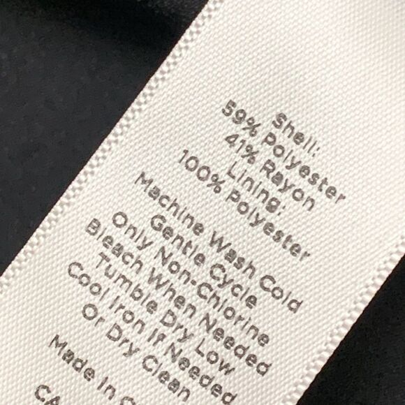 Womens Talbots Black Polka Dot Sheer See‎ Through Lined V-Neck Blouse Shirt - Picture 7 of 8